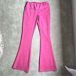 Free People Pink Flare Sweatpants